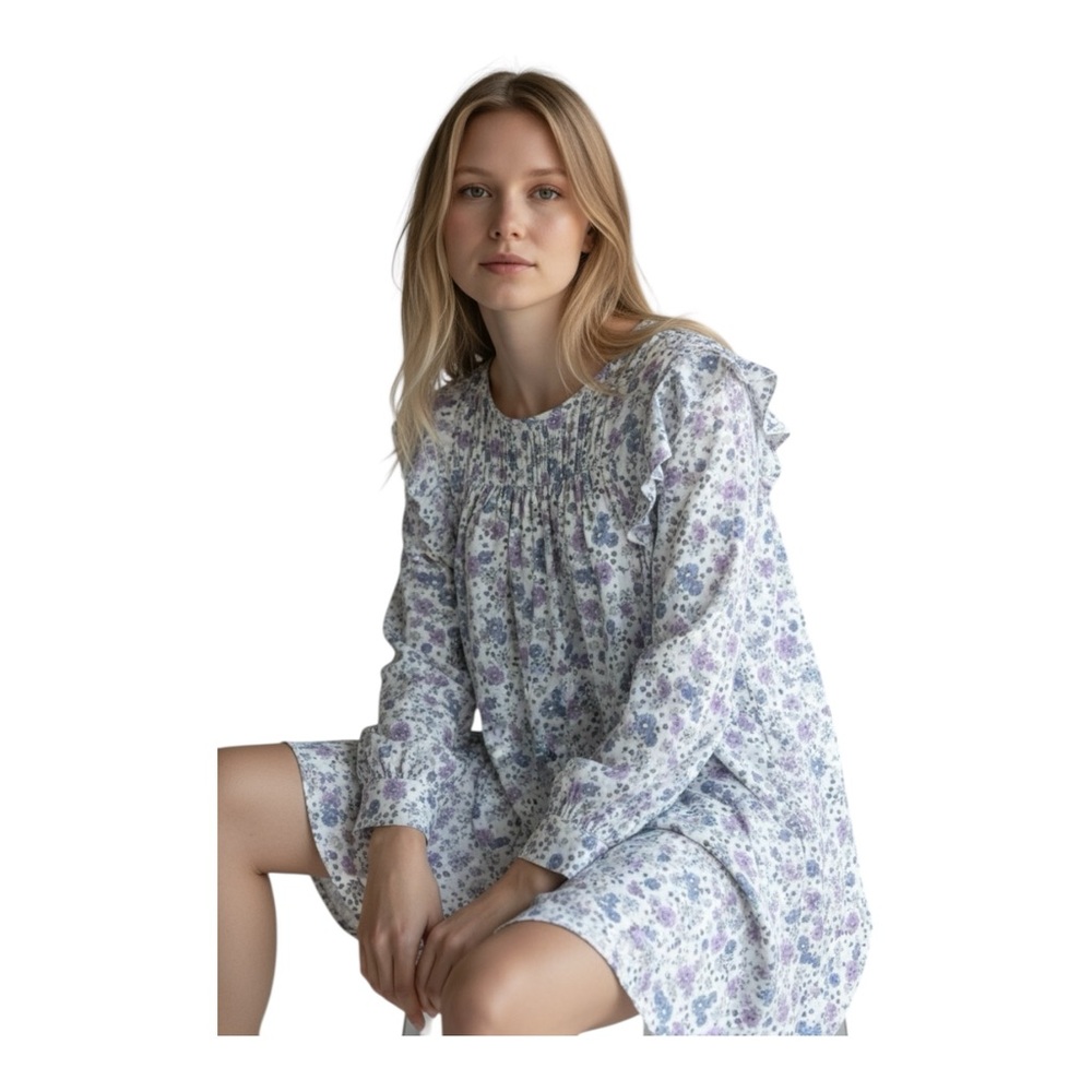 Modcloth Prairie Doll Floral Cottagecore Mini Dress Womens Size Large